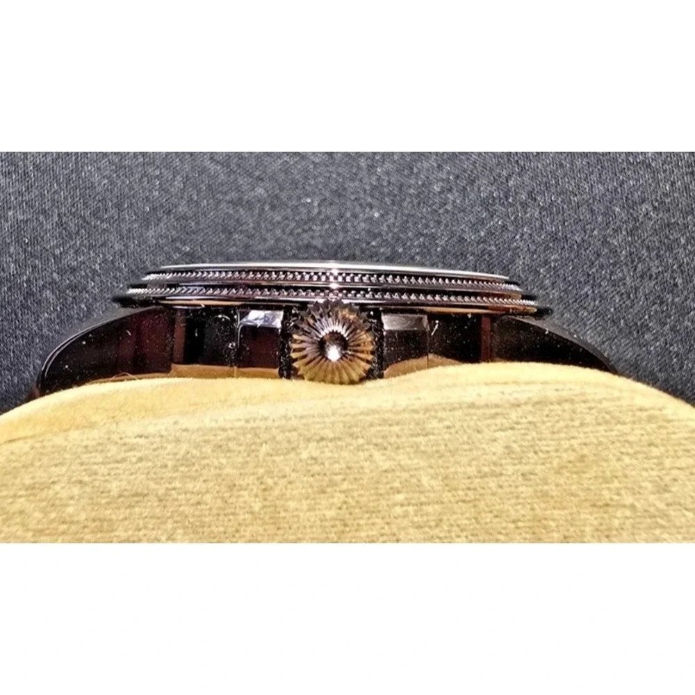 Stührling Original Brumalia Skeleton Watch Brown Leather Strap Exhibition Back